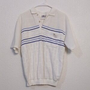 Elegant Cream and Blue Men's Polo Shirt